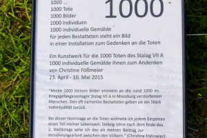 Gedenkfeier 2015 - 70. Jahrestag der Befreiung - Kunstinstallation von C. Fößmeier